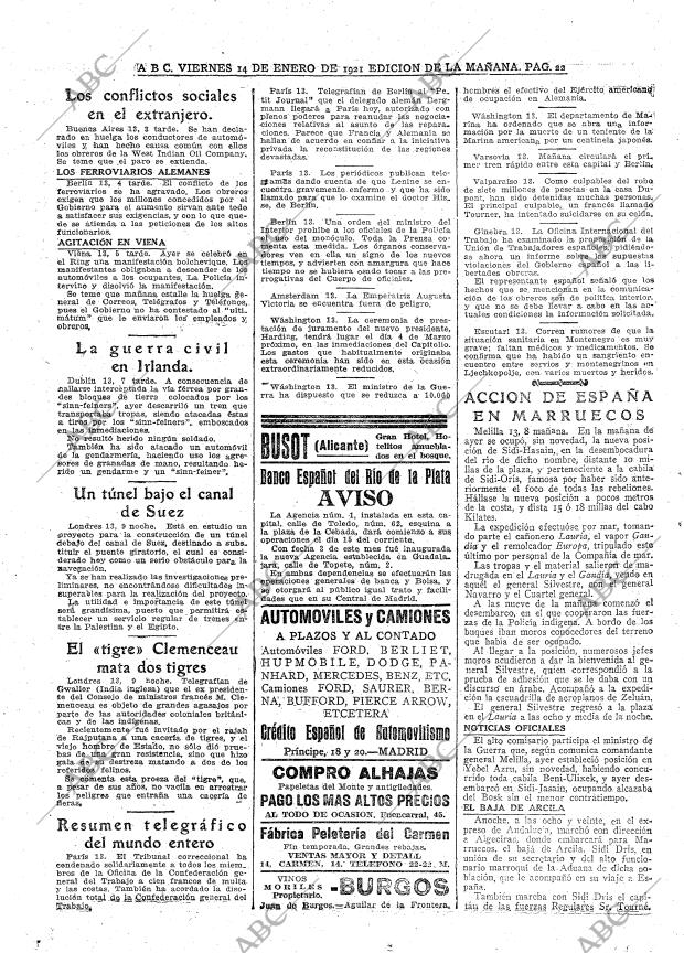 ABC MADRID 14-01-1921 página 22