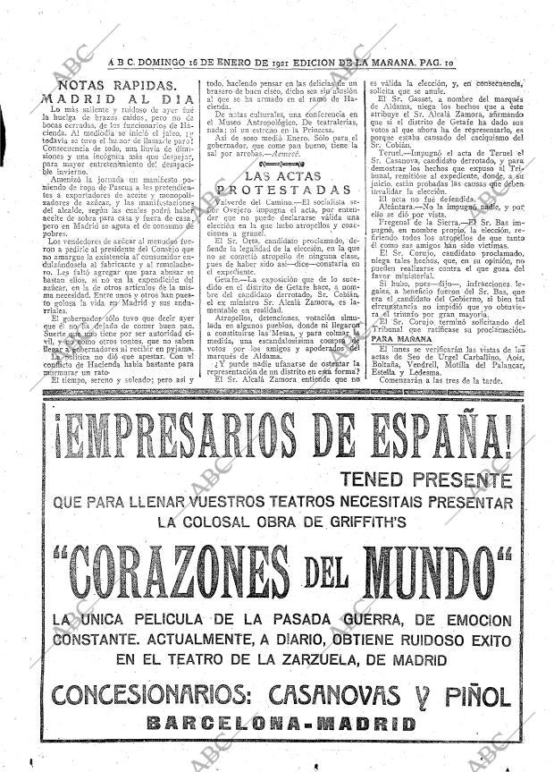 ABC MADRID 16-01-1921 página 10