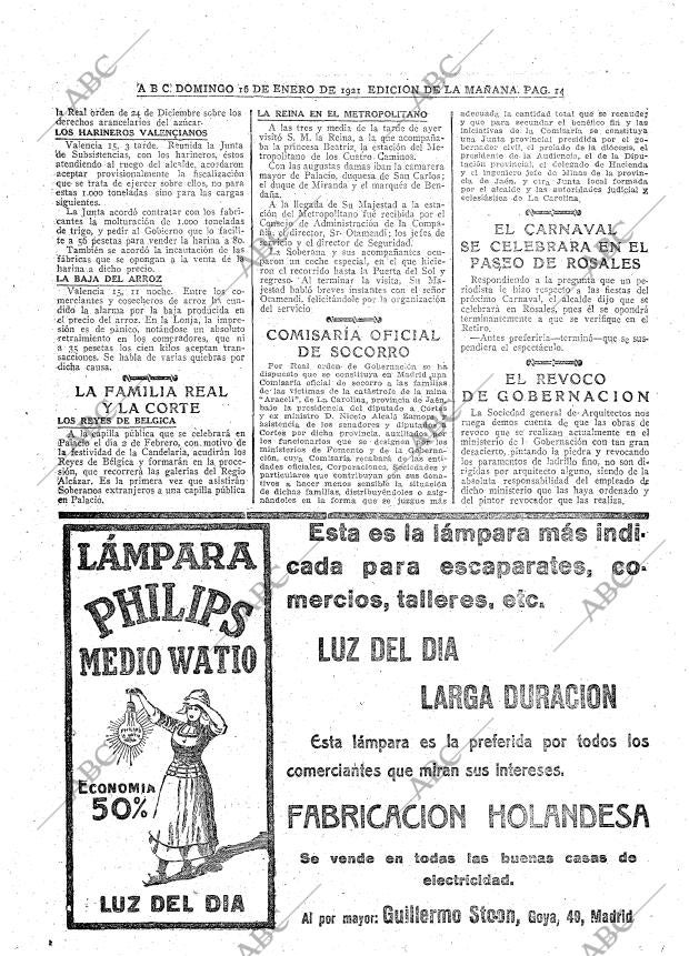 ABC MADRID 16-01-1921 página 14