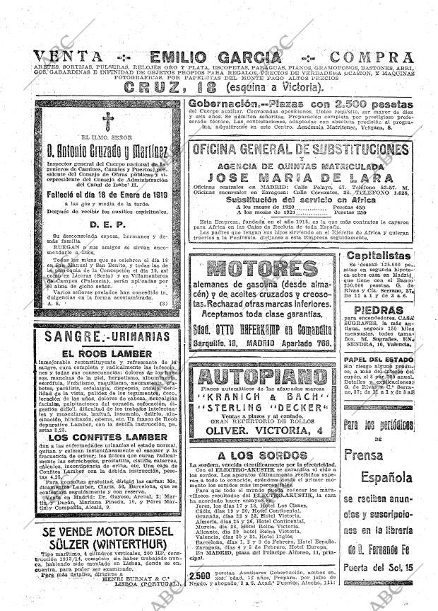 ABC MADRID 16-01-1921 página 26