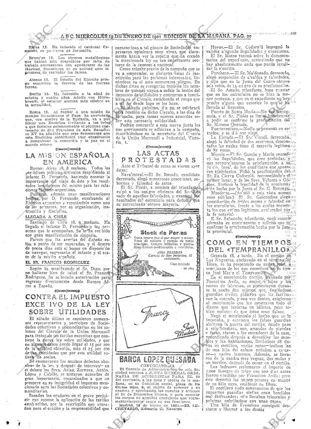 ABC MADRID 19-01-1921 página 20