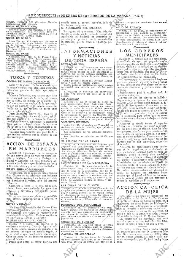 ABC MADRID 19-01-1921 página 23