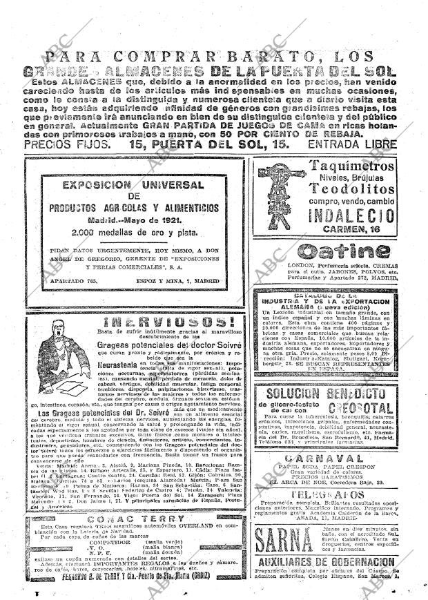 ABC MADRID 23-01-1921 página 29