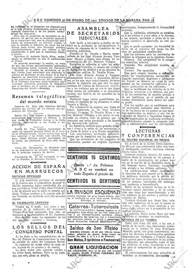 ABC MADRID 30-01-1921 página 18