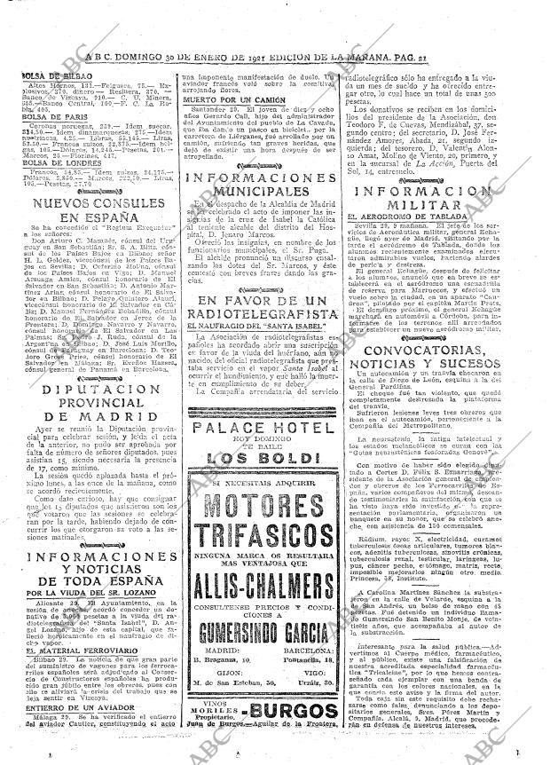 ABC MADRID 30-01-1921 página 21