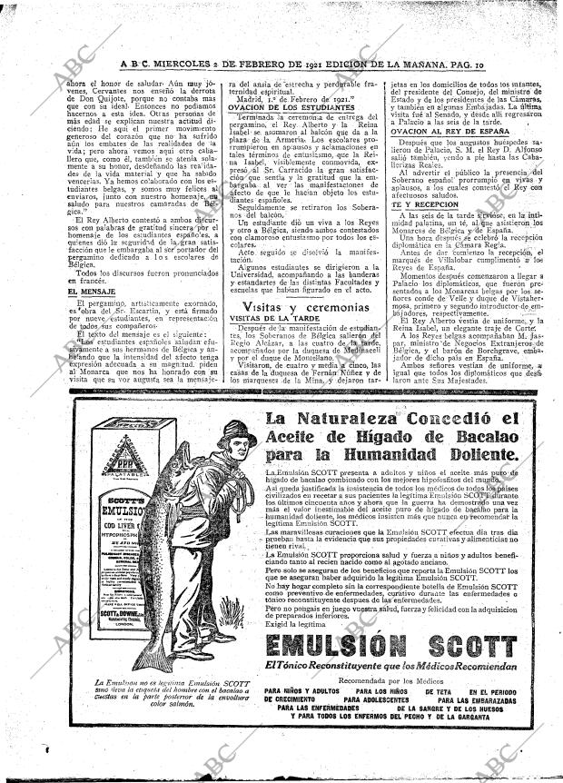 ABC MADRID 02-02-1921 página 10