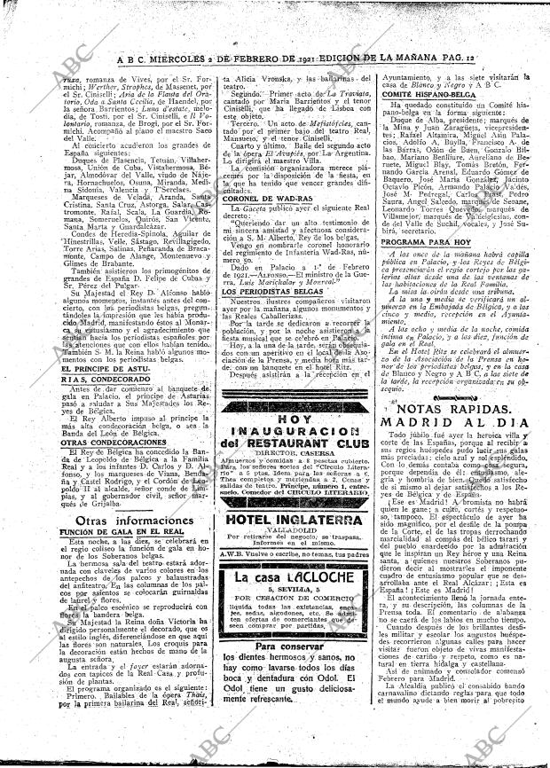 ABC MADRID 02-02-1921 página 12