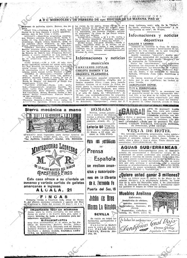 ABC MADRID 02-02-1921 página 22