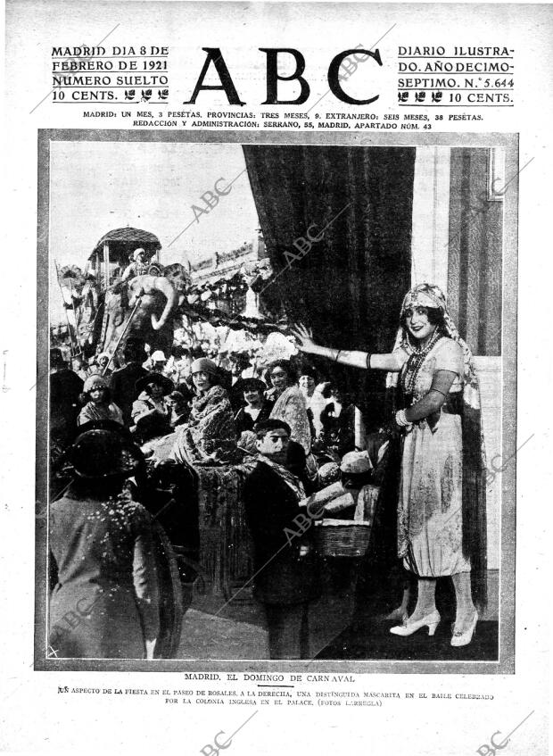 ABC MADRID 08-02-1921 página 1