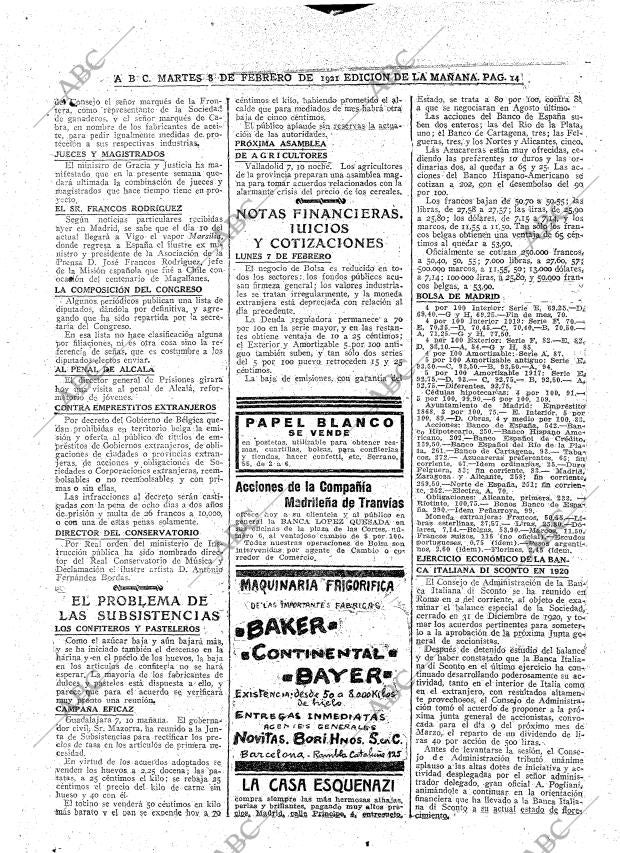 ABC MADRID 08-02-1921 página 14