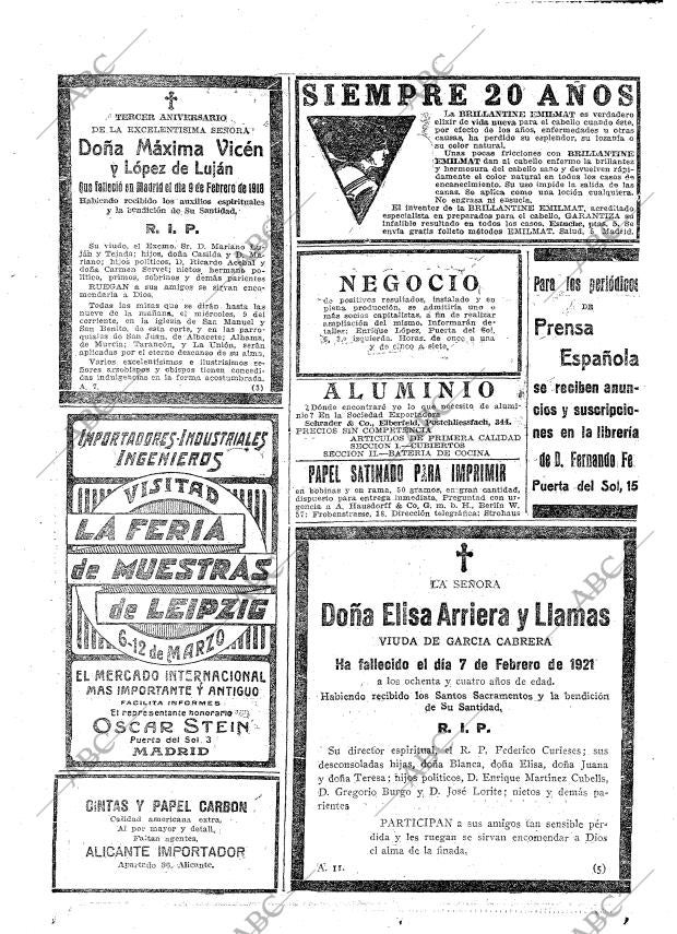 ABC MADRID 08-02-1921 página 22