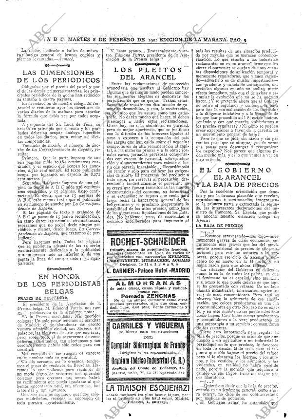 ABC MADRID 08-02-1921 página 9