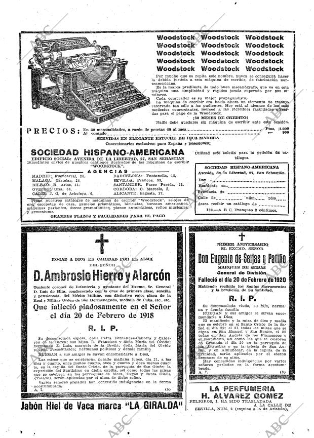 ABC MADRID 19-02-1921 página 25