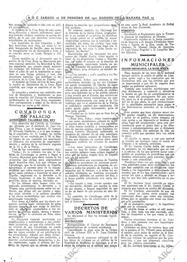 ABC MADRID 26-02-1921 página 15