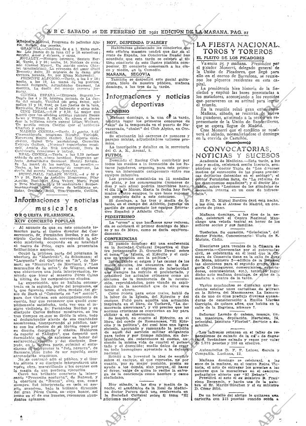 ABC MADRID 26-02-1921 página 45