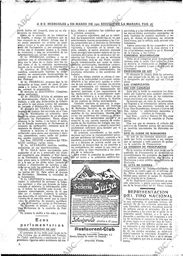 ABC MADRID 09-03-1921 página 16