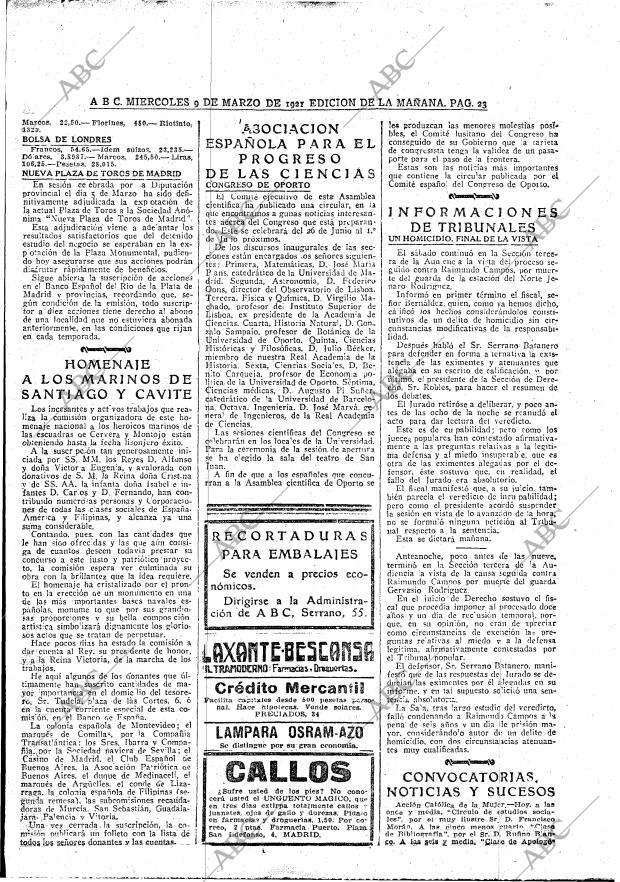 ABC MADRID 09-03-1921 página 23