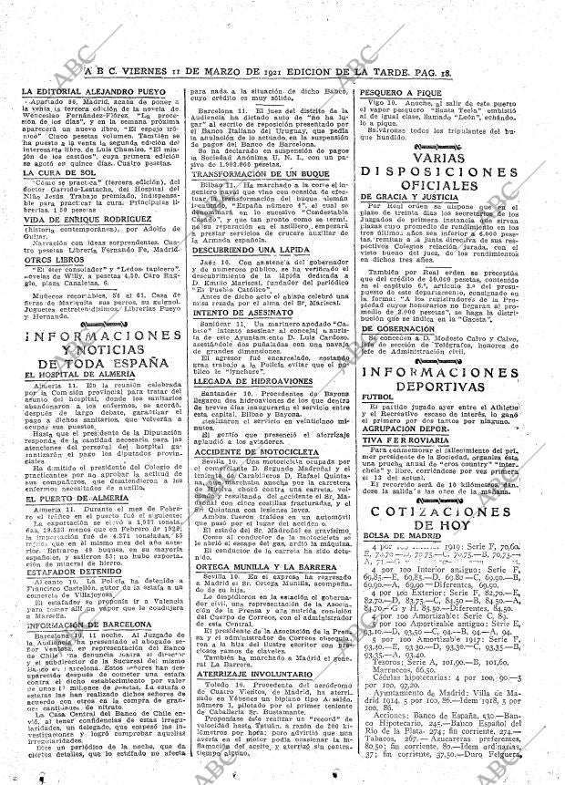 ABC MADRID 11-03-1921 página 18