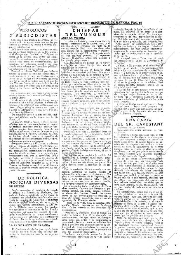 ABC MADRID 12-03-1921 página 13