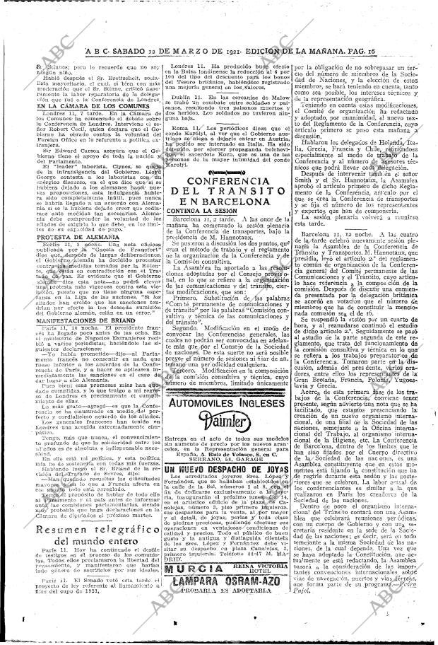 ABC MADRID 12-03-1921 página 16