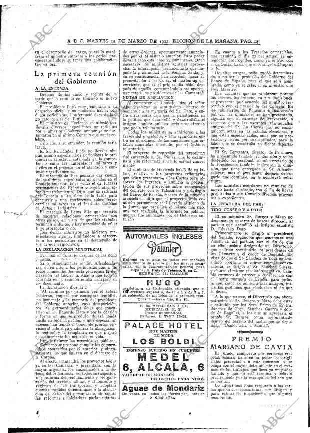 ABC MADRID 15-03-1921 página 14