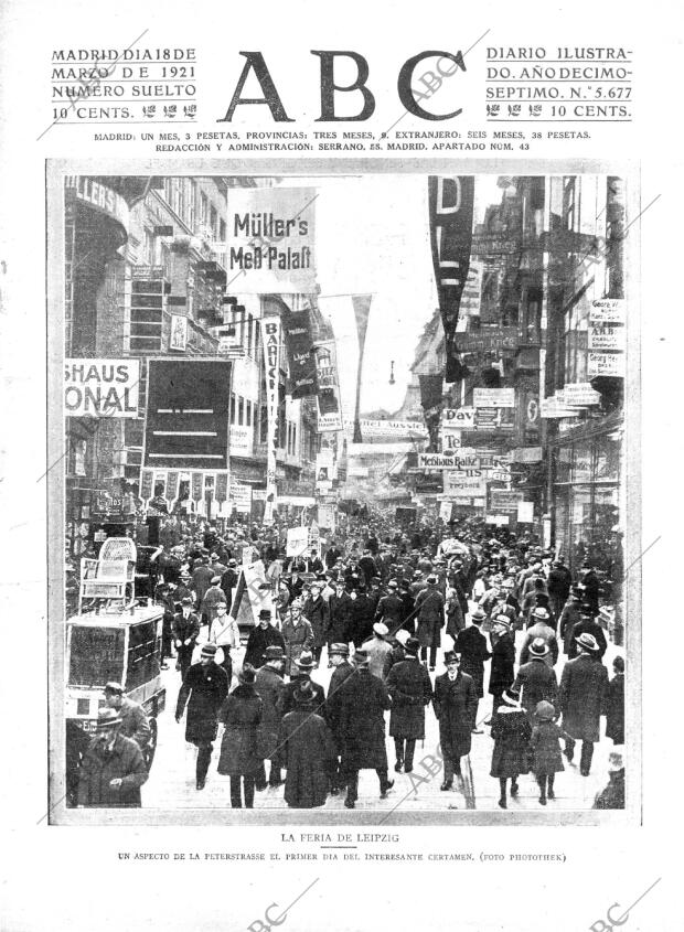 ABC MADRID 18-03-1921 página 1