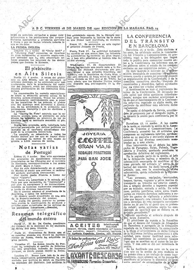 ABC MADRID 18-03-1921 página 14