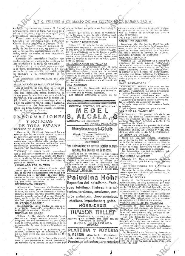 ABC MADRID 18-03-1921 página 16