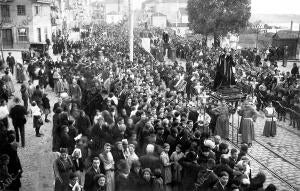 Procesión de Jesús Nazareno, que se celebra anualmente el Domingo de Ramos,...