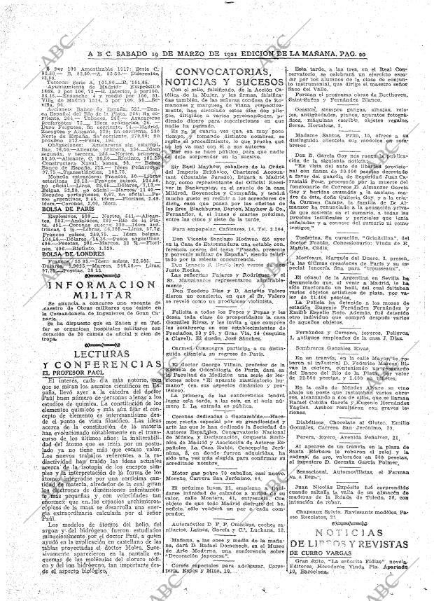 ABC MADRID 19-03-1921 página 20