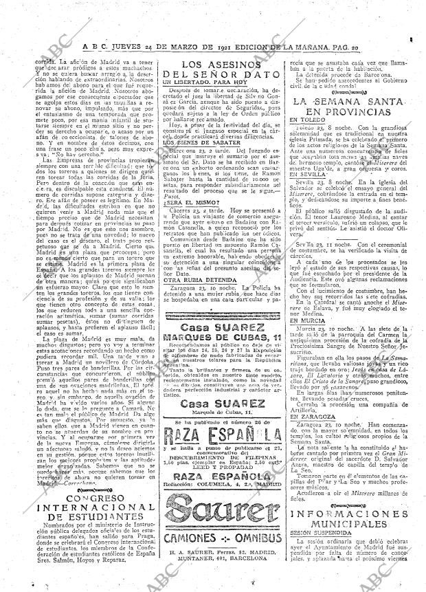 ABC MADRID 24-03-1921 página 20