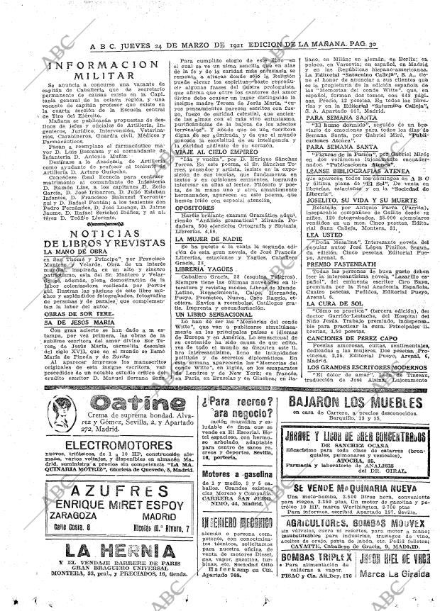 ABC MADRID 24-03-1921 página 30