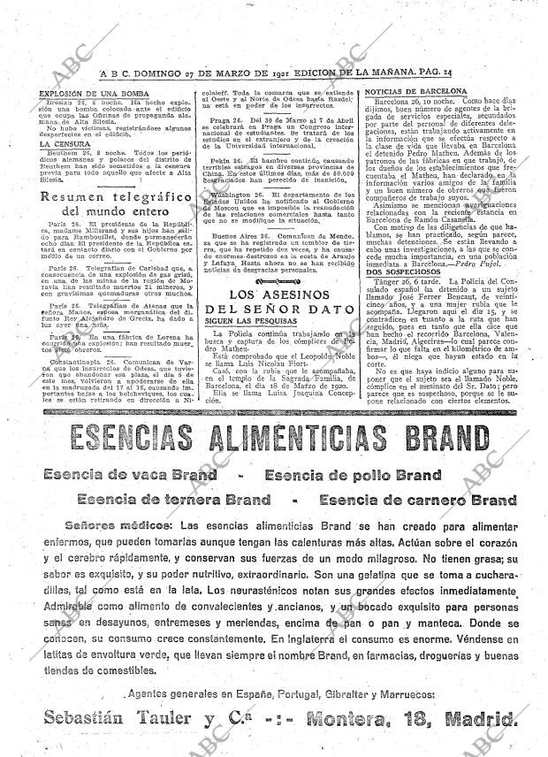 ABC MADRID 27-03-1921 página 14
