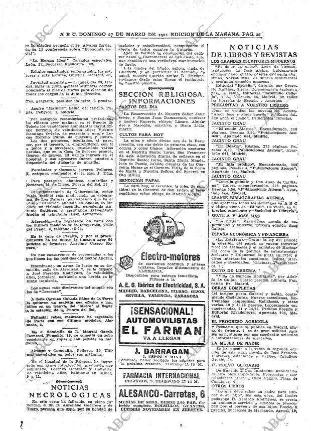 ABC MADRID 27-03-1921 página 22