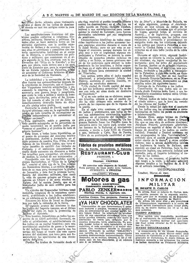 ABC MADRID 29-03-1921 página 10