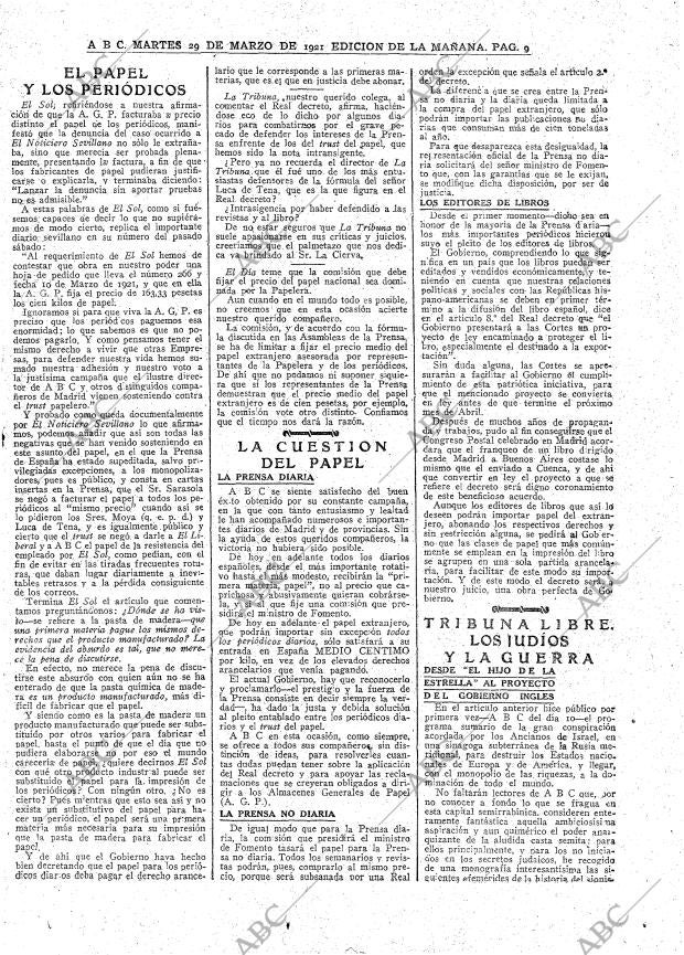 ABC MADRID 29-03-1921 página 9