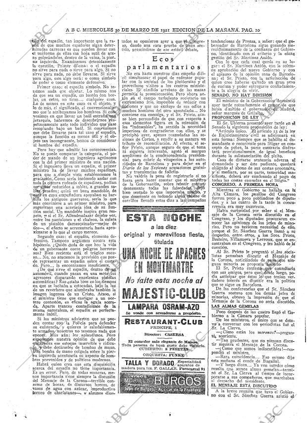 ABC MADRID 30-03-1921 página 10