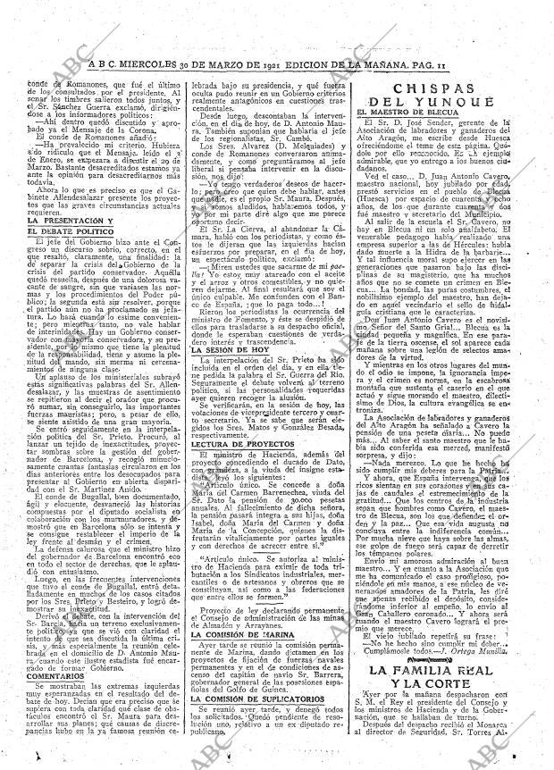 ABC MADRID 30-03-1921 página 11