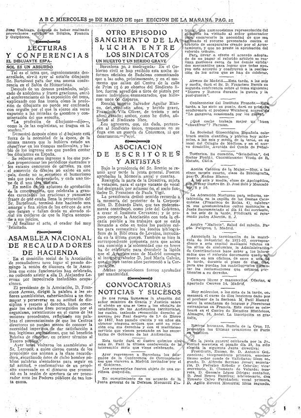 ABC MADRID 30-03-1921 página 21