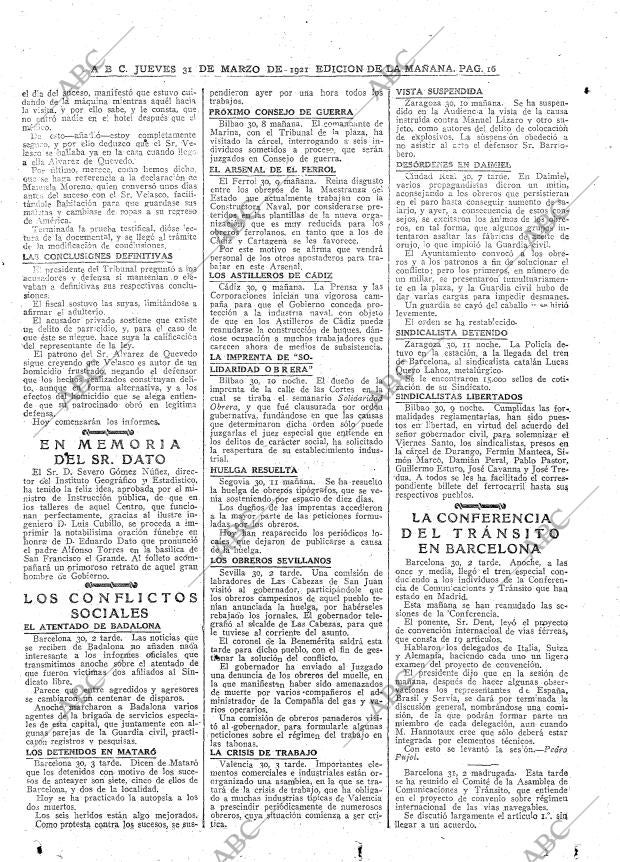 ABC MADRID 31-03-1921 página 16