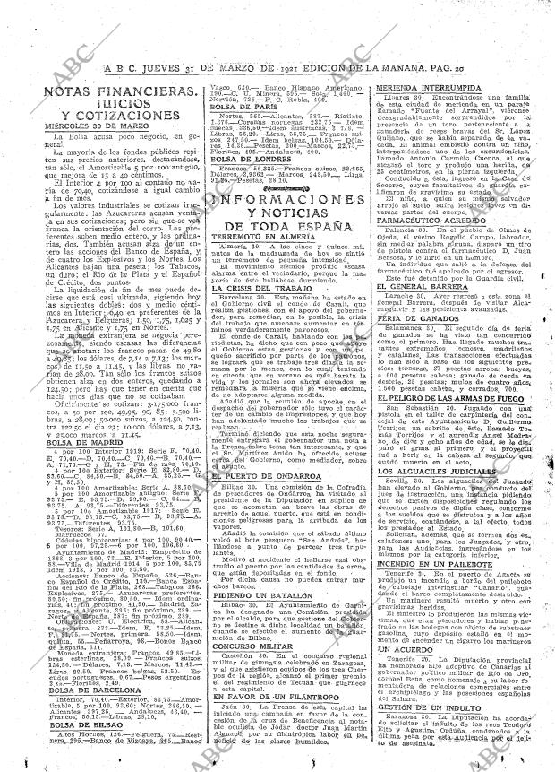 ABC MADRID 31-03-1921 página 20