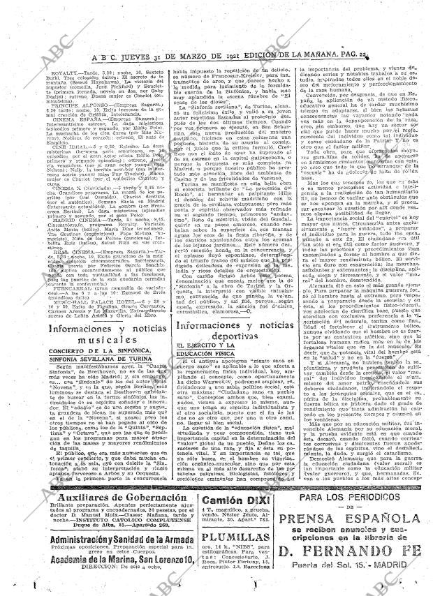 ABC MADRID 31-03-1921 página 22