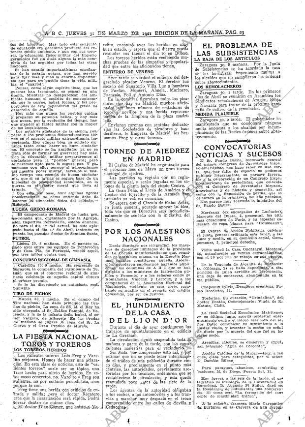 ABC MADRID 31-03-1921 página 23