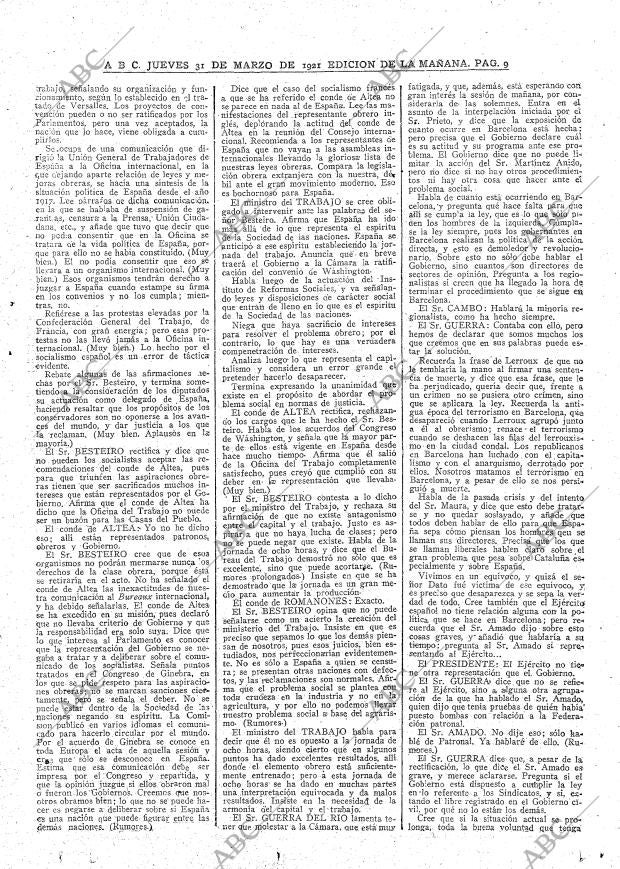 ABC MADRID 31-03-1921 página 9
