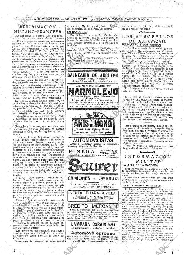 ABC MADRID 02-04-1921 página 22