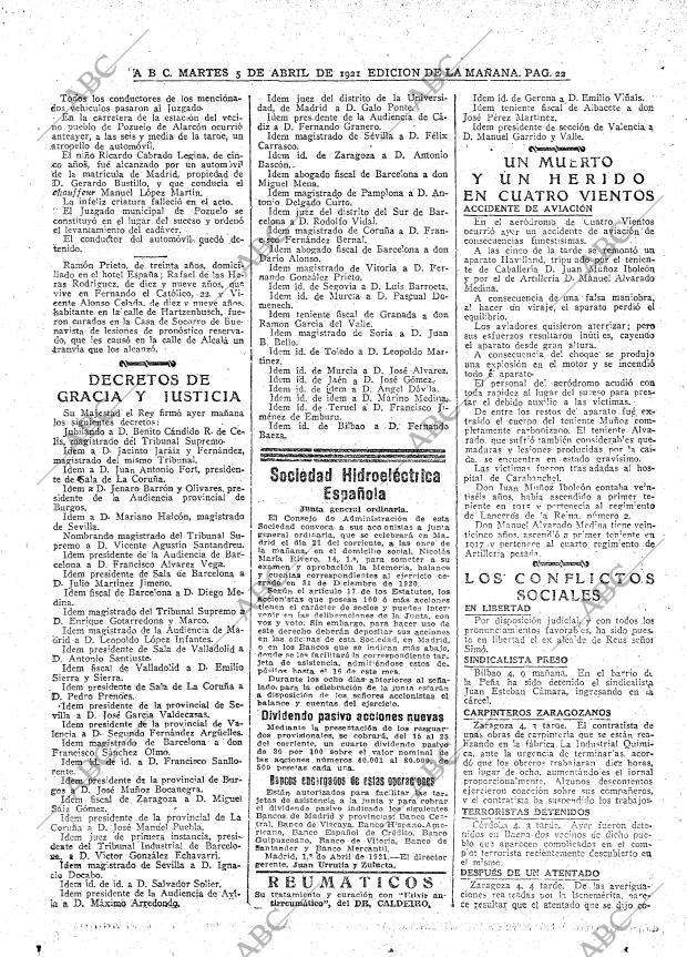 ABC MADRID 05-04-1921 página 20