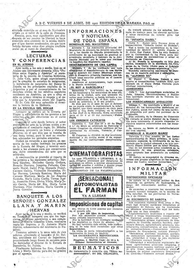 ABC MADRID 08-04-1921 página 20