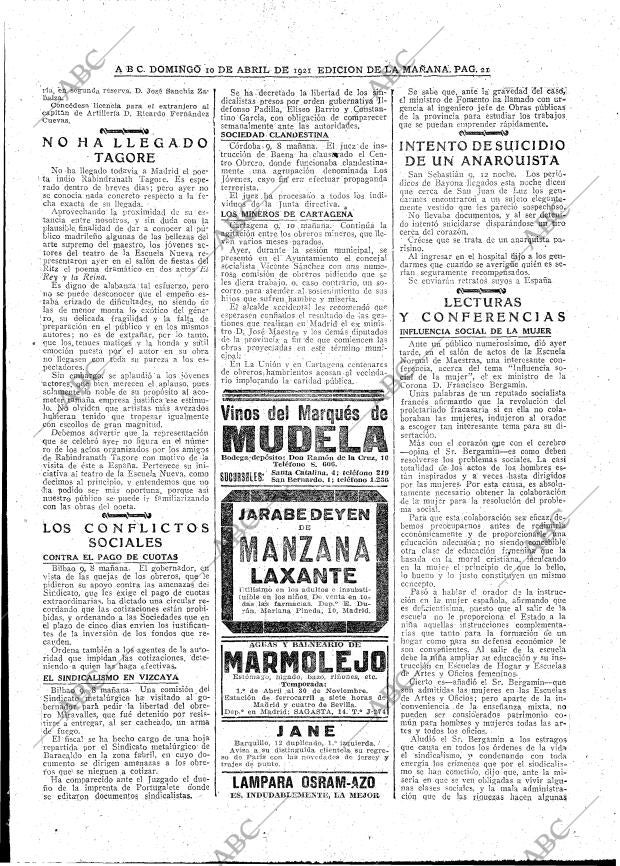 ABC MADRID 10-04-1921 página 21