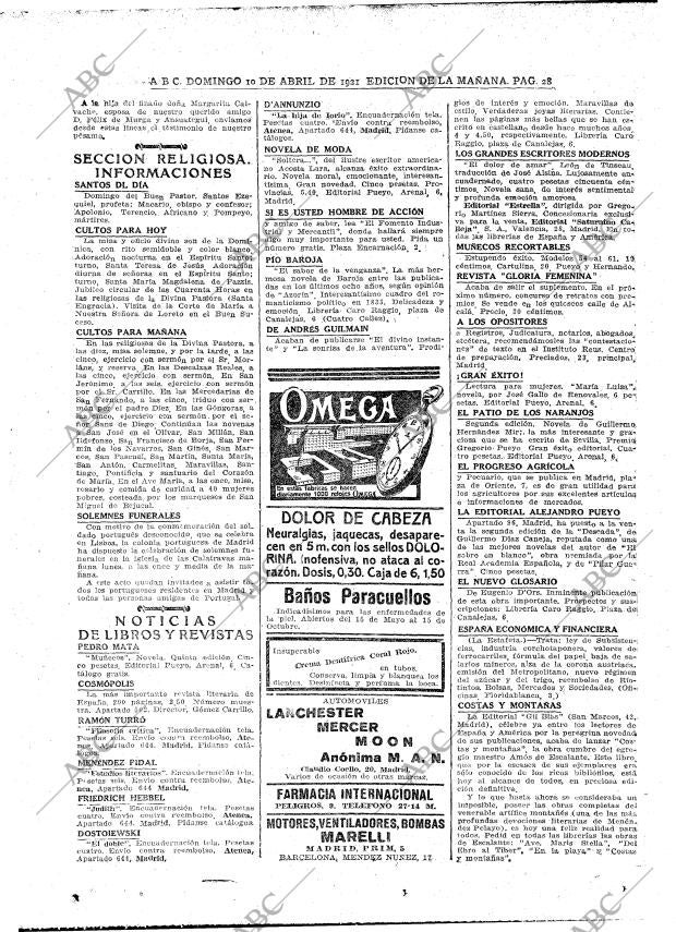 ABC MADRID 10-04-1921 página 28