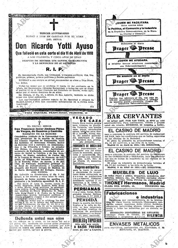 ABC MADRID 11-04-1921 página 25